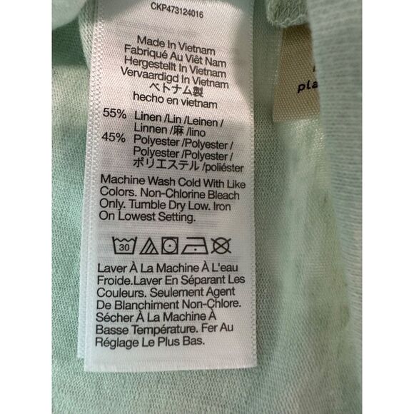 Madewell Contrast Bib Casual Crop Everyday Stretch Tee Iced Mint NWT M - Picture 3 of 8